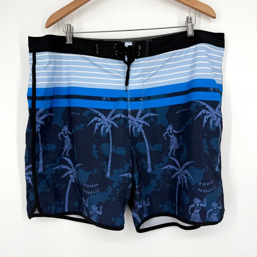 Hurley‎ Men's Phantom Swim Board Shorts Size 38 Tropical Hawaiian Surfing